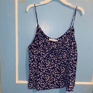 Floral print, cropped, key hole, tank top